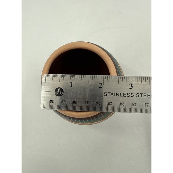 Navajo Handcrafted Signed Vase Southwest Native American Pottery 8" - Picture 7 of 7